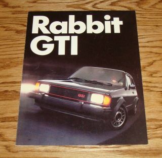 1982 1983 Volkswagen Vw Rabbit Gti Sales Brochure 82 83