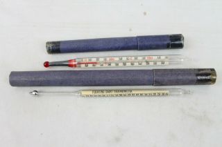 2 Vintage Floating Dairy Thermometer 0 - 210 Degrees Easy Reading 5715 - S Germany