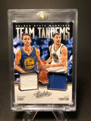 2015 - 16 Absolute Basketball Team Tandems Steph Curry & Klay Thompson Jersey /99