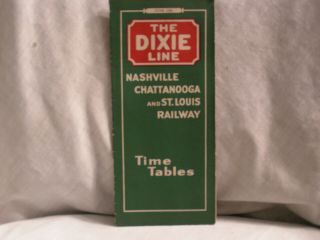 June 1935 The Dixie Line Rail Road Time Table