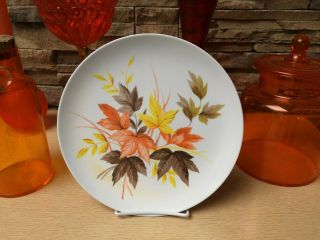 3 Vintage Texas Ware Autumn Leaf Plates Melamine Melmac 10 " Dinner Plates