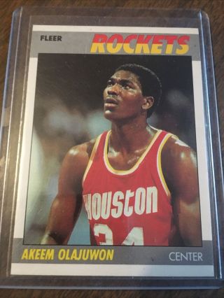 1987/88 Fleer Basketball " Set Break " Akeem Hakeem Olajuwon 80 Nm - Sharp