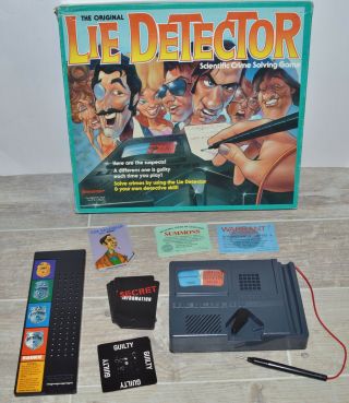 The Lie Detector Board Game Vintage 1987 Pressman No Pegs