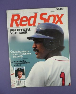 Boston Red Sox Official Yearbook 1984 - Vintage Stock - Carl Yastrzemski