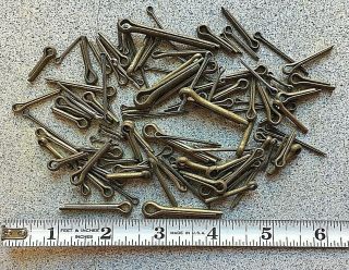 115 Various Size Solid Brass Cotter Pins Vintage