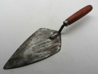 Vintage 12.  25” Wood Handle Trowel Masonry Brick Pointing Cement Tool 7 " Blade