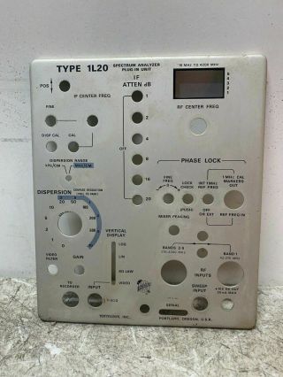 Vintage Tektronix Type 1l20 Spectrum Analyzer Plug In Unit Faceplate