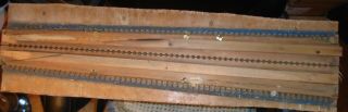 Complete Set Of Brass Reeds From Antique Beckwith Pump Organ In Board