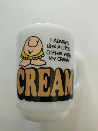 Ziggy Cream Cup Vintage 1979 " I Always Like A Little Coffee With My Cream "