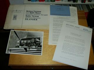 Britten - Norman Rolls - Royce Turbo System Islander Press Pack 1968