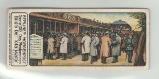 Berliner Morgenpost - Vintage Trade Card (horse Racing Scene)