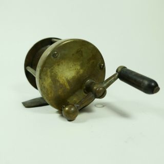 Th Bate & Co Ny Brass Ball Handle Fishing Reel 1870 
