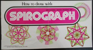 Vintage How To Draw With Spirograph Instruction Booklet 8 Pages Dated 1974
