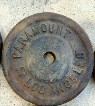Weight Plates Los Angeles Paramount Collectable Body Building Workout 10 Lbs Ea.