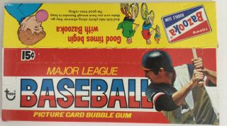 1976 Topps Baseball Wax Pack Empty Display Box Near