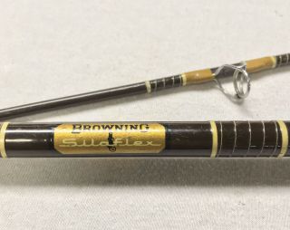 Vintage Browning Silaflex 332915 7’ 2 Piece Medium Spinning Rod Made In Usa