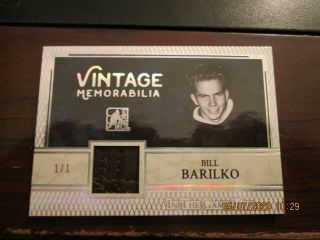 2017 Leaf Itg Hockey Vintage Memorabilia Maple Leafs 1/1 Bill Barilko