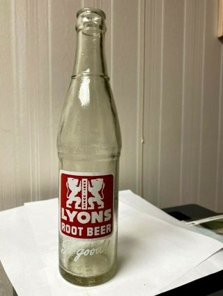 Vintage Soda Pop Bottle - Lyons Root Beer,  Phoenix,  Arizona,  10 Oz