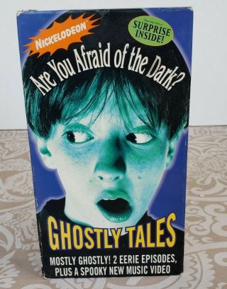 Vtg Nickelodeon Are You Afraid Of The Dark Vhs Ghostly Tales Orange Tape Rare
