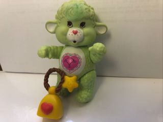 Vintage 1985 Care Bear Cousin Poseable Figure Gentle Heart Lamb & Bell Accessory