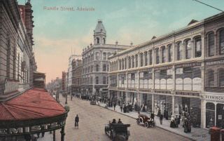 Vintage Postcard Rundle St Adelaide South Australia 1900s