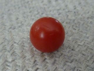 One Red Tomato Natural Italian Coral Bead - Vintage - Earring - Repair? (b)