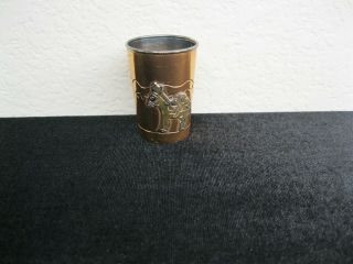 Vintage Rare Victoria Taxco Sterling Silver/ Copper Shot Glass Donkey 267