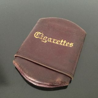 Etui En Cuir Cigarettes Ancien 1860 Xixè Antique French Leather Box 19thc