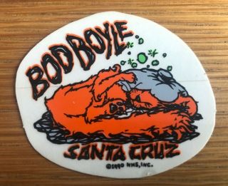 Vintage & Santa Cruz - Bod Boyle 1990 Sticker - Vision - Schmitt Stix
