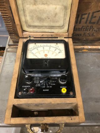 Antique Rca Ohm Meter Vintage Equipment Testing Electrical Tester