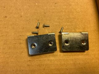 Vintage Jvc Dustcover Hinge Mounts W/ Screws For Jl - A20 Turntable Great Shape