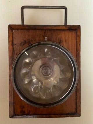 Antique German Wooden House Lamp Circa 1920 