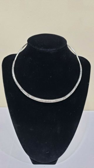 Antique Vintage Sterling Silver Choker Necklace Or Collar