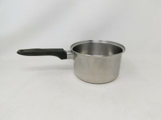 Vintage Flint Ekco Saucepan 1.  5 Qt Stainless Steel Pot Made In Usa Cookware