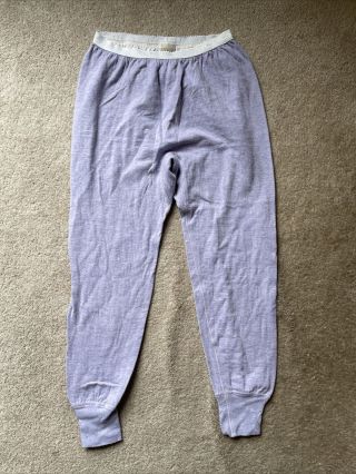Vintage Ll Bean River Driver Type Base Layer Pants Wool Blend Purple Womens M/l?