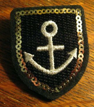 Nautical Anchor Jacket Patch Lapel Pin - Vintage Sailor Boat Ship Captain Badge
