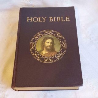 The Holy Bible Catholic Action Edition Vintage 1953 Illustrated Hc Goodwill