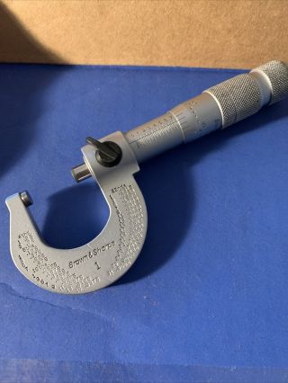 Vintage Brown And Sharpe No.  1,  (0 - 1 ") Micrometer Tool