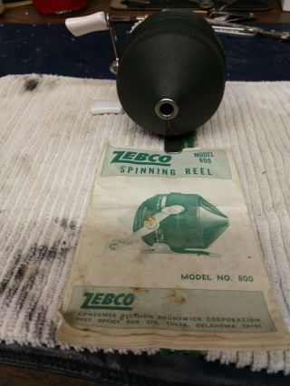 Vintage Zebco 800 Reel With Paperwork Made In The Usa 200