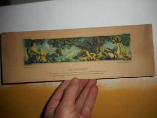 Antique Rare Maxfield Parrish 1917 Rubaiyat Miniature Art Deco Nouveau Print