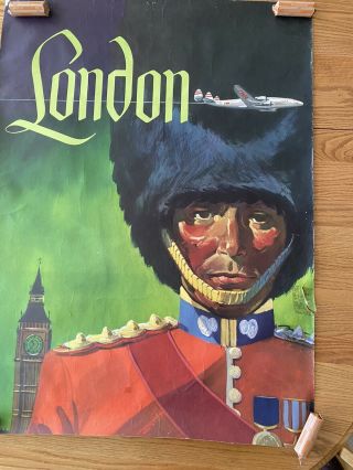 Vintage Travel Poster To London Twa By David Klein
