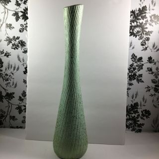 Vintage Shawnee Pottery Seafoam Green Ribbed Bud Vase 1402