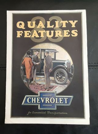 1926 Chevrolet Sales Literature 21 X15 1/4 Unfolded 83 Quality Features