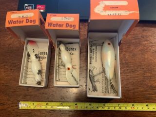 Vintage Bomber Lures,  (qty3 - 1 Bomber And 2 Small Waterdogs)