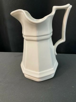 Red Cliff Ironstone White Pitcher 7 " Tall
