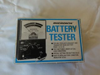 Vintage Micronta Battery Tester,  Sales Box