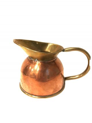 Vintage Copper Plated Brass Small Watering Can W/ Spout England
