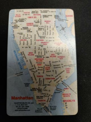 Pocket Wallet Sized Card Maps Of York City Streets & Subways & Bus Transit