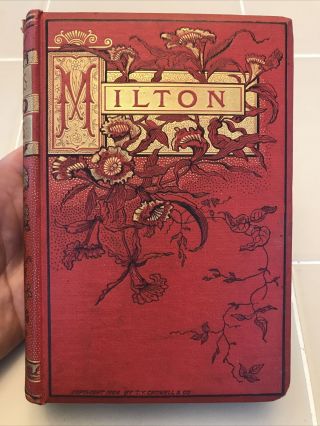 1884 John Milton Paradise Lost Victorian Fine Binding Book Poetry Antique Occult