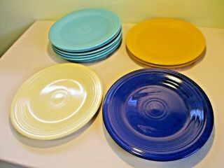 Fiestaware Vintage 10 1/2  Dinner Plates Fiesta Homer Laughlin Hlc Usa